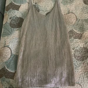 Sparkly Silver mini dress